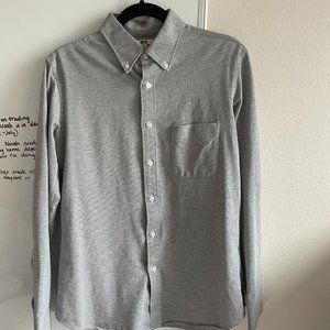 Uniqlo Mens Comfort fit Button Down shirt  - Grey (M)